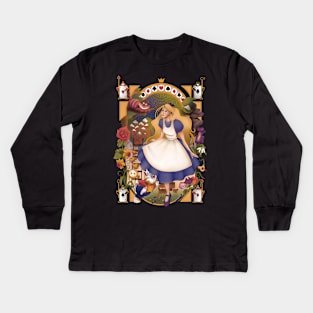 Wonderland Nouveau Kids Long Sleeve T-Shirt